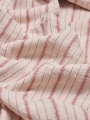 Piglet in Bed Mineral Red Ticking Stripe Linen Duvet Cover - Image 3 of 3