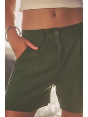 Marineblau/Khakigrün - Boy Shorts aus Leinenmischung, 2er-Pack - Bild 10 von 14