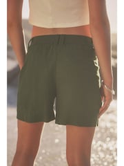 Marineblau/Khakigrün - Boy Shorts aus Leinenmischung, 2er-Pack - Bild 9 von 14