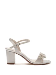 Rainbow Club Cream Regular Fit Mia Bridal Satin Wedding Sandals - Image 1 of 4
