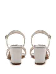 Rainbow Club Cream Regular Fit Mia Bridal Satin Wedding Sandals - Image 3 of 4
