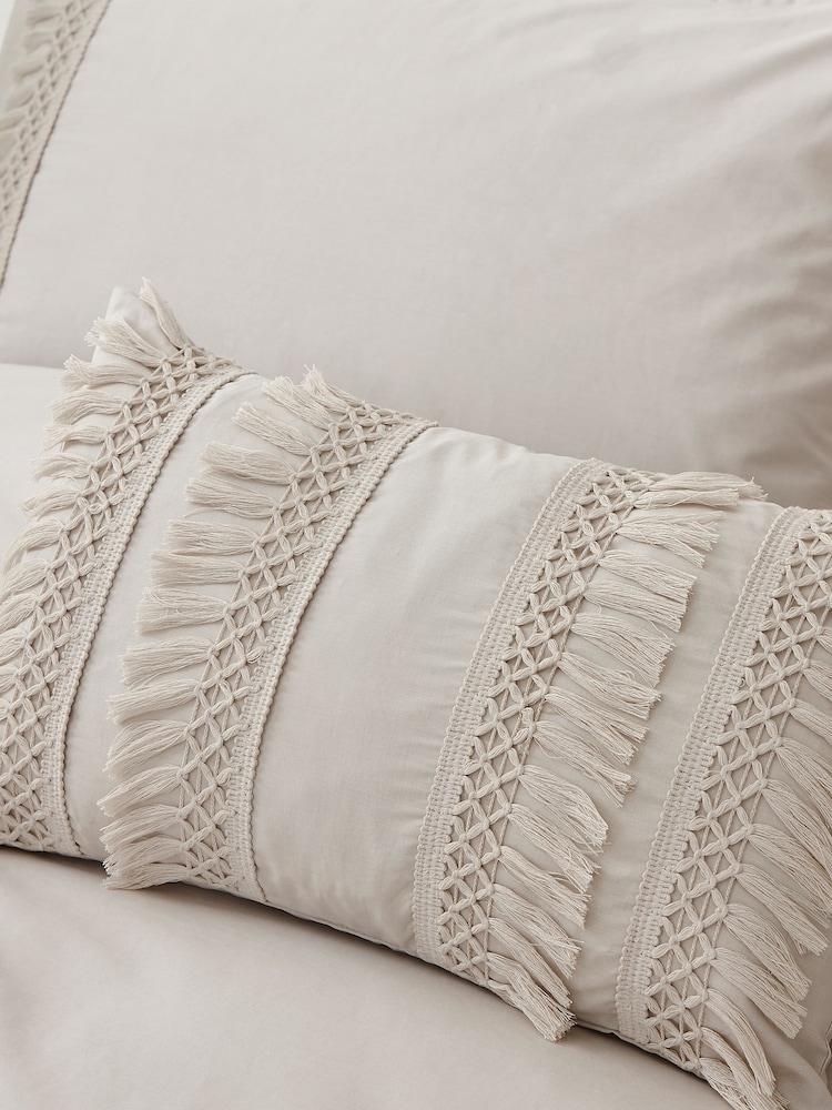 Pineapple Elephant Stone Izmir 100% Cotton Tassel Cushion - Image 1 of 3 Pineapple Elephant Stone Izmir 100% Cotton Tassel Cushion - Image 1 of 3