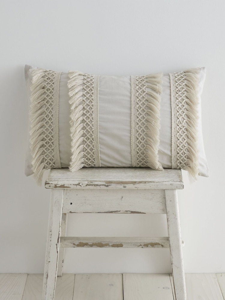 Pineapple Elephant Stone Izmir 100% Cotton Tassel Cushion - Image 2 of 3 Pineapple Elephant Stone Izmir 100% Cotton Tassel Cushion - Image 2 of 3