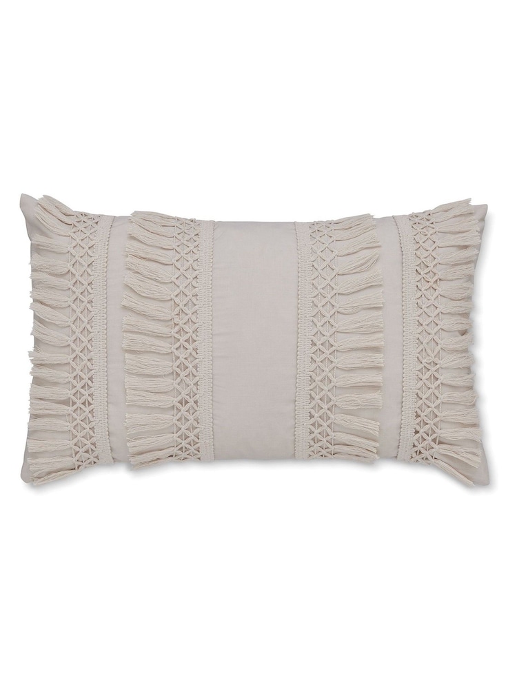 Pineapple Elephant Stone Izmir 100% Cotton Tassel Cushion - Image 3 of 3 Pineapple Elephant Stone Izmir 100% Cotton Tassel Cushion - Image 3 of 3