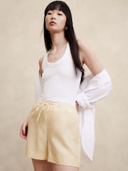 Banana Republic Yellow Arcata Tencel-Linen Easy Shorts - Image 1 of 1