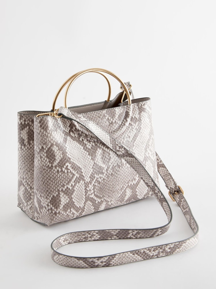 Snake Effect Ring Handheld Bag - Image 1 of 6