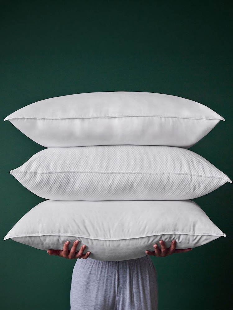 SleepMore White Full & Firm Pillow Pair - Image 6 of 6 SleepMore White Full & Firm Pillow Pair - Image 6 of 6