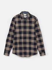 Joules Brushed Flannel Navy Blue Check Classic Fit Shirt - Image 11 of 11