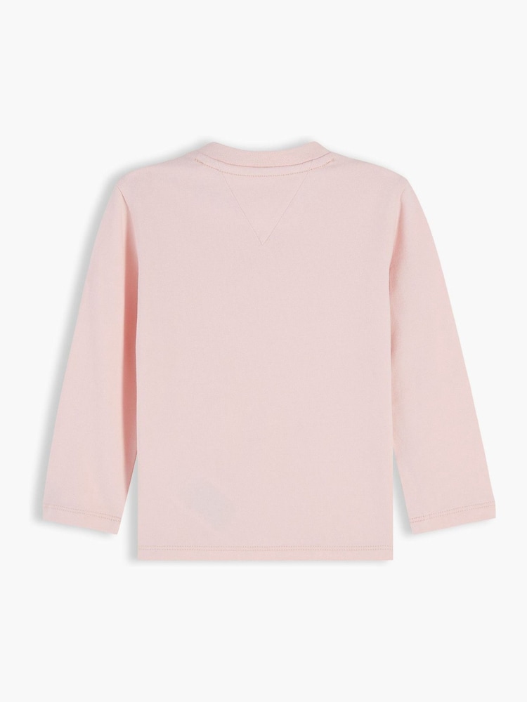 Tommy Hilfiger Pink Logo Long Sleeve T-Shirt - Image 2 of 3