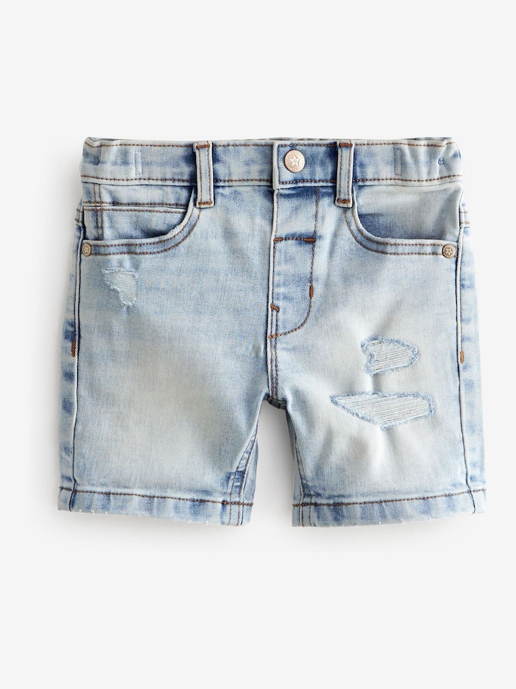 Light Blue Distressed Denim Shorts (3mths-7yrs) - Image 1 of 3