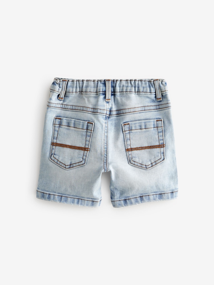 Light Blue Distressed Denim Shorts (3mths-7yrs) - Image 2 of 3