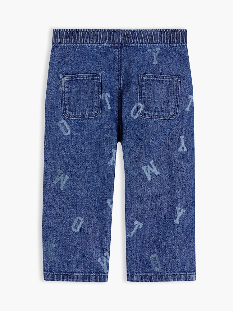 Tommy Hilfiger Blue Logo Elasticated Waist Jeans - Image 2 of 3 Tommy Hilfiger Blue Logo Elasticated Waist Jeans - Image 2 of 3