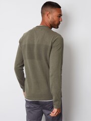 Threadbare Grey Cotton Crew Neck Jumper With Mock T-Shirt - Image 2 of 4