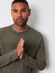 Threadbare Grey Cotton Crew Neck Jumper With Mock T-Shirt - Image 4 of 4