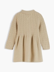Tommy Hilfiger Gold Cable Knit Relaxed Polo Jumper Dress - Image 2 of 3