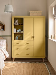 Mustard Yellow Double, 3 drawers Wardrobe - Image 1 of 11