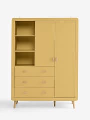 Mustard Yellow Double, 3 drawers Wardrobe - Image 10 of 11