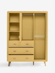 Mustard Yellow Double, 3 drawers Wardrobe - Image 11 of 11