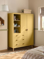 Mustard Yellow Double, 3 drawers Wardrobe - Image 3 of 11