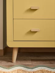 Mustard Yellow Double, 3 drawers Wardrobe - Image 5 of 11