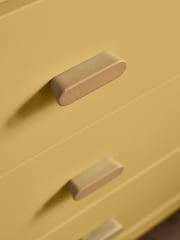 Mustard Yellow Double, 3 drawers Wardrobe - Image 6 of 11