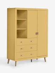 Mustard Yellow Double, 3 drawers Wardrobe - Image 7 of 11