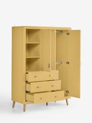 Mustard Yellow Double, 3 drawers Wardrobe - Image 9 of 11