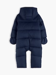 Tommy Hilfiger Blue Zip-Thru Snowsuit With Mittens And Booties - Image 2 of 3