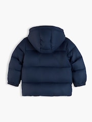Tommy Hilfiger 旗幟刺繡拉鏈開襟連帽羽絨外套 - 圖片 2，共 3