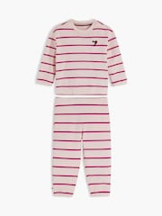 Tommy Hilfiger Pink Heart Flag Sweatshirt And Joggers Set - Image 1 of 2