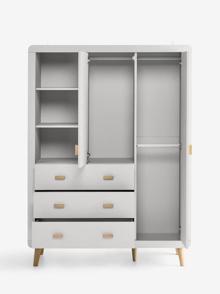 Grey Double, 3 drawers Wardrobe - Image 11 of 11