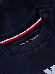Tommy Hilfiger Blue Flag Embroidery Crew Neck Sweatshirt - Image 3 of 3