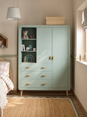 Sage Green Double, 3 drawers Wardrobe - Image 1 of 11