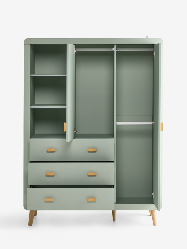 Sage Green Double, 3 drawers Wardrobe - Image 11 of 11