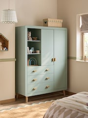 Sage Green Double, 3 drawers Wardrobe - Image 3 of 11