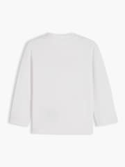 Tommy Hilfiger White Logo Long Sleeve T-Shirt - Image 2 of 3