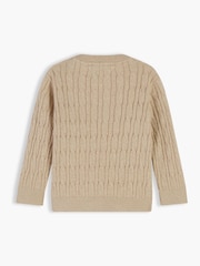Tommy Hilfiger Gold Flag Embroidery Cable Knit Jumper - Image 2 of 3