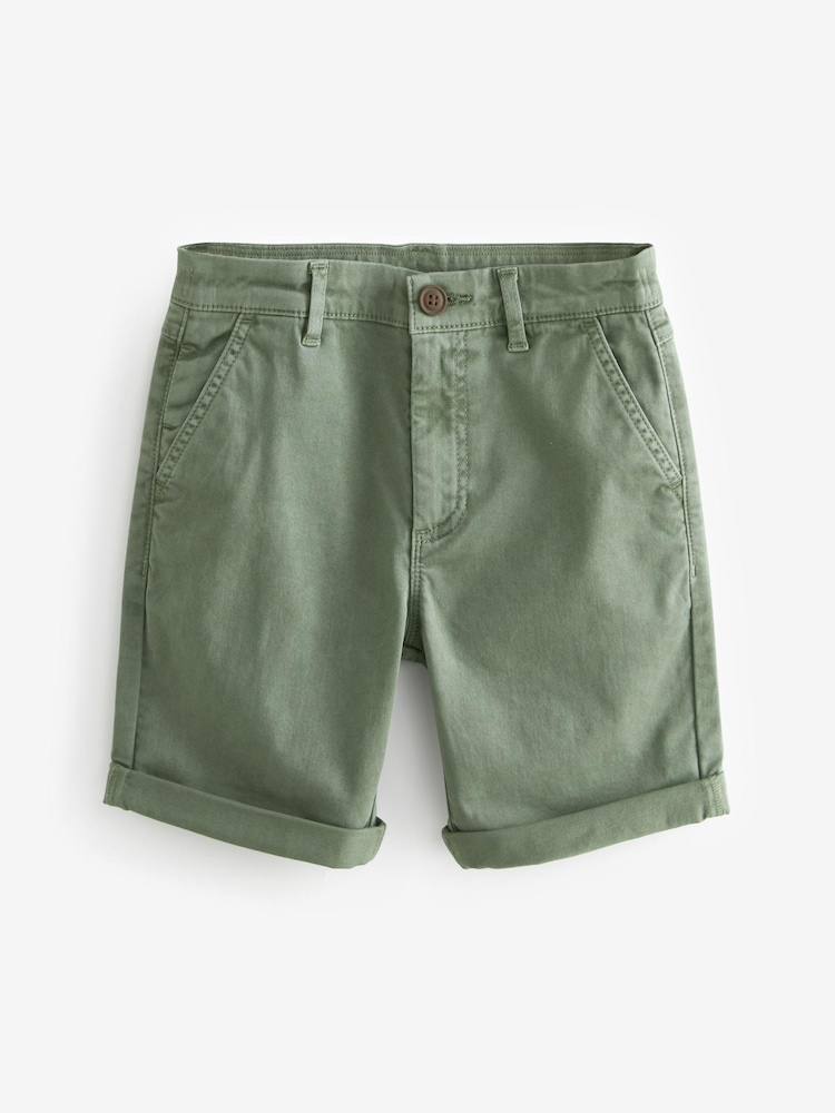 Khaki Green Washed Chinos Shorts (12mths-16yrs) - Image 1 of 3