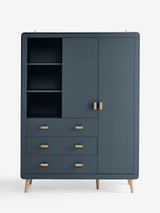 Slate Blue Double, 3 drawers Wardrobe - Image 10 of 11