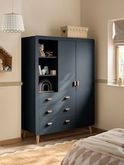 Slate Blue Double, 3 drawers Wardrobe - Image 3 of 11