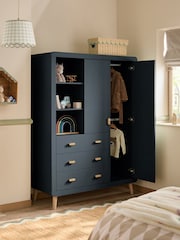 Slate Blue Double, 3 drawers Wardrobe - Image 4 of 11