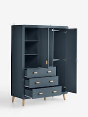 Slate Blue Double, 3 drawers Wardrobe - Image 9 of 11