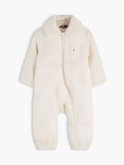 Tommy Hilfiger White Relaxed Flag Quilted Fleece Snowsuit - Image 1 of 3