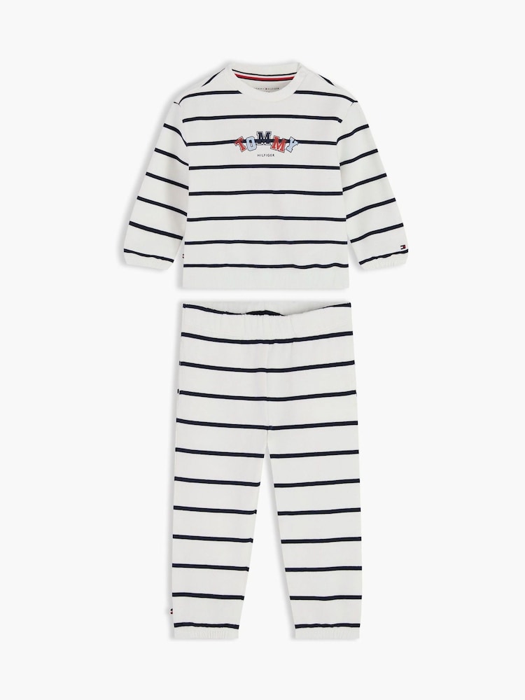 Tommy Hilfiger White Heart Flag Sweatshirt And Joggers Set - Image 1 of 2 Tommy Hilfiger White Heart Flag Sweatshirt And Joggers Set - Image 1 of 2