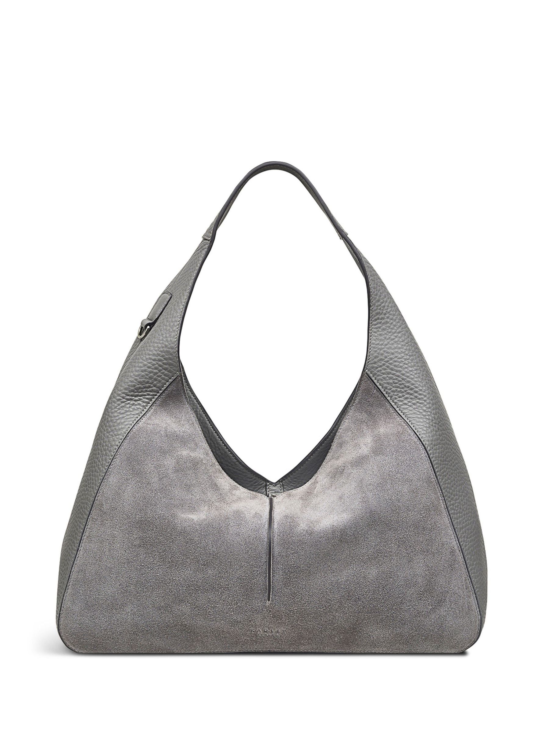 Buy Radley London Grey Hillgate Place Suede Large Open Top Shoulder Bag from Next Luxembourg