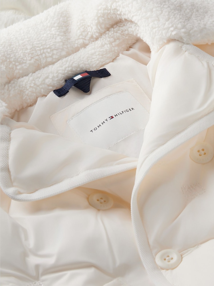 Tommy Hilfiger White Flag Relaxed Quilted Fleece Jacket - Image 3 of 3 Tommy Hilfiger White Flag Relaxed Quilted Fleece Jacket - Image 3 of 3