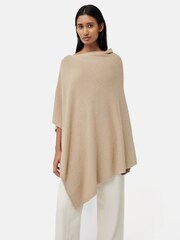 Jigsaw Beige Wool Blend Poncho with Cashmere - Image 1 of 6