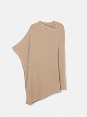 Jigsaw Beige Wool Blend Poncho with Cashmere - Image 6 of 6