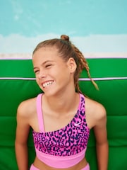 Rosa - Nike Animal Stampa - Top bikini asimmetrico - Image 3 of 6