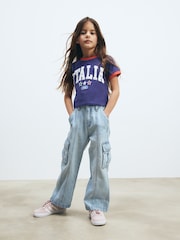 Blue Italia Football Boxy T-Shirt (3-16yrs) - Image 2 of 7